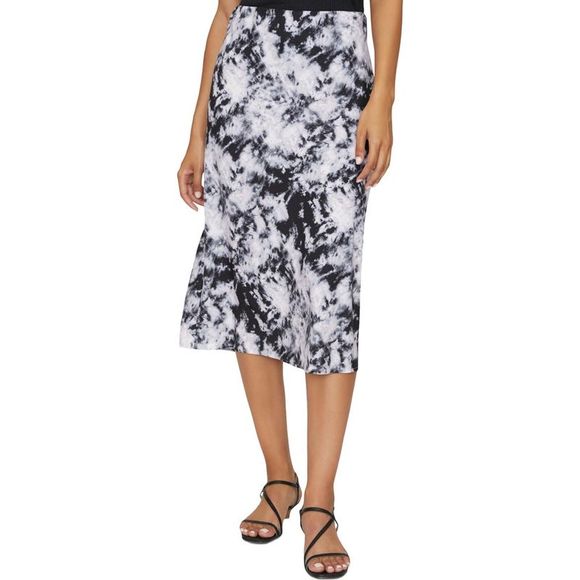 SANCTUARY Dresses & Skirts - SANCTUARY Womens Black Animal Print Midi A-Line Skirt Size: M